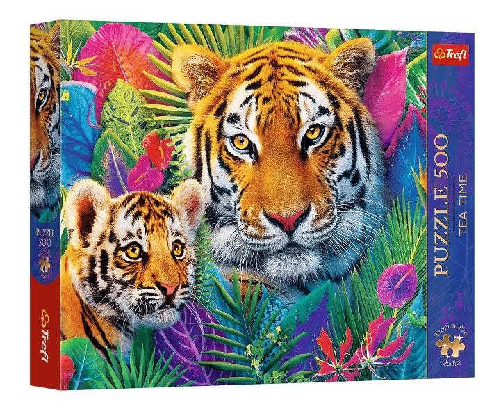 Puzzle Premium plus 500 Tea time – tygrři v džungli