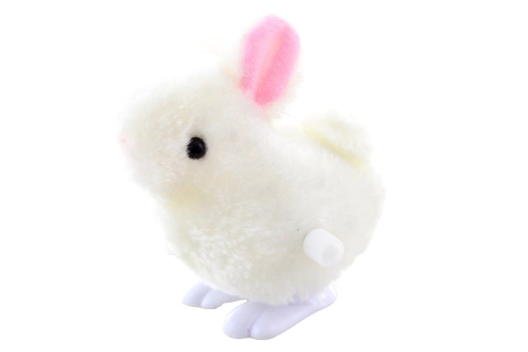 Natahovací skákací králík z plastu a plyše