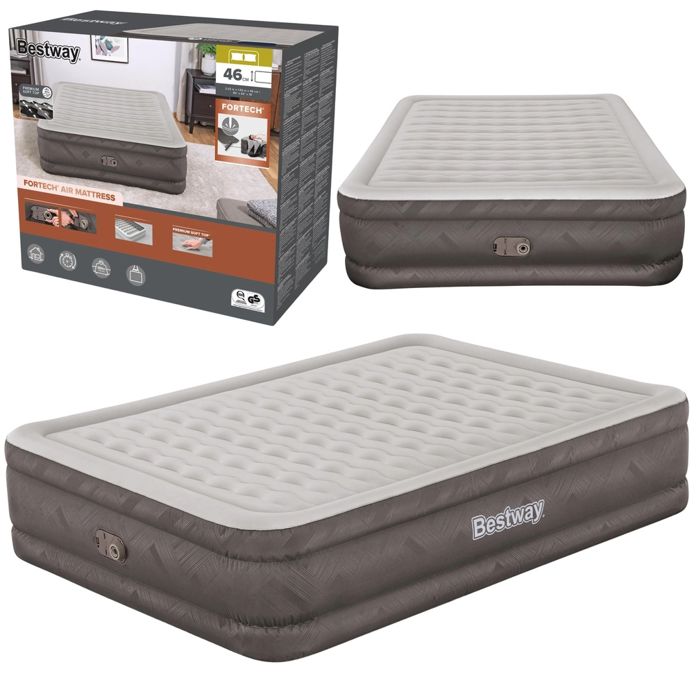 Levně Nafukovací matrace Queen s integrovanou elektrickou pumpou Bestway 203 × 152 × 46 cm
