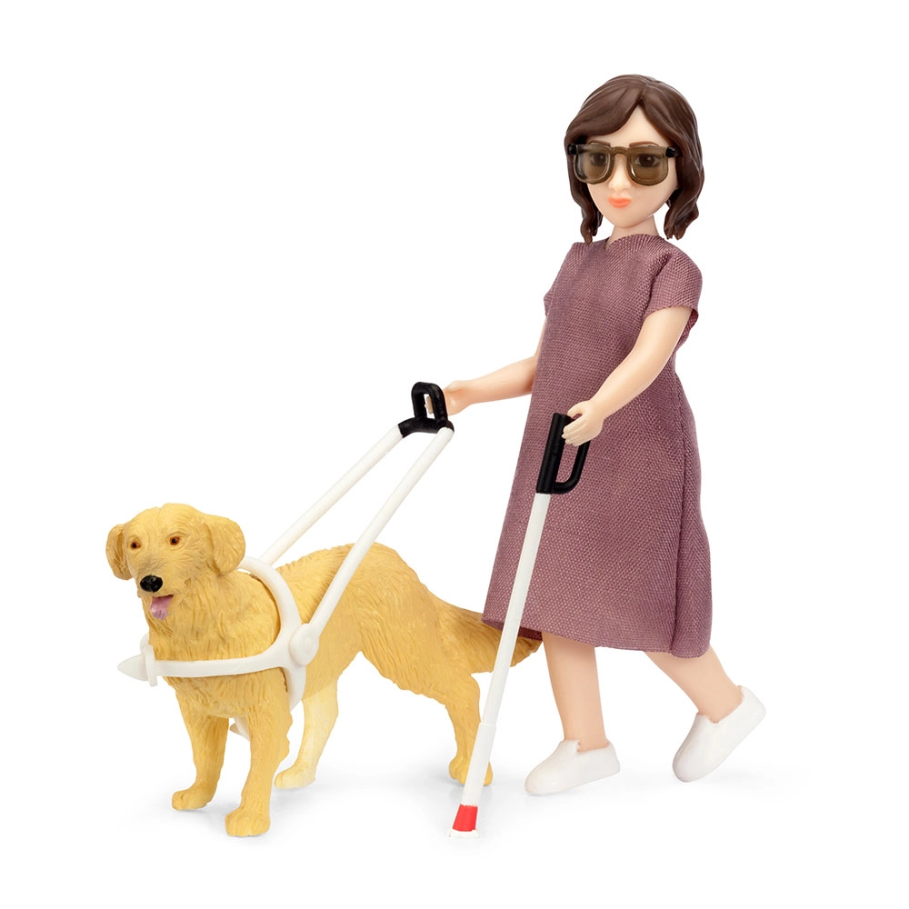 Lundby sada nevidomé panenky s vodicím psem do domečku pro panenky