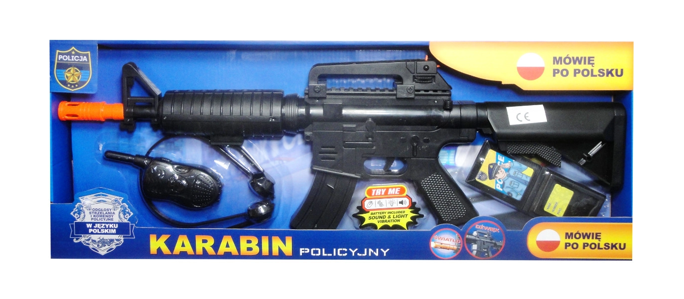 Policejní puška s polským hlasovým modulem