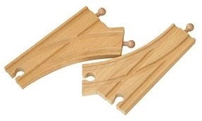 Levně BABU dřevěná kolej Y 16 cm, 2 ks