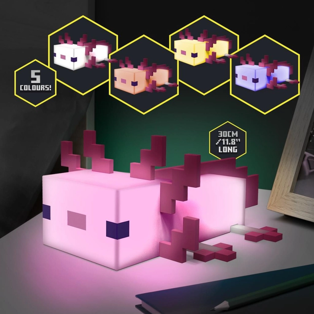 Levně Minecraft Světlo - Axolotl