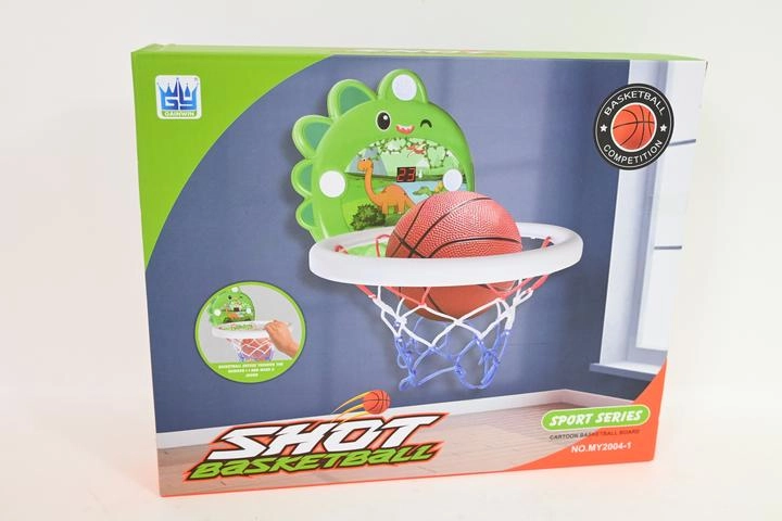 Dětský basketbalový koš s tabulí dinosaurus a míčem