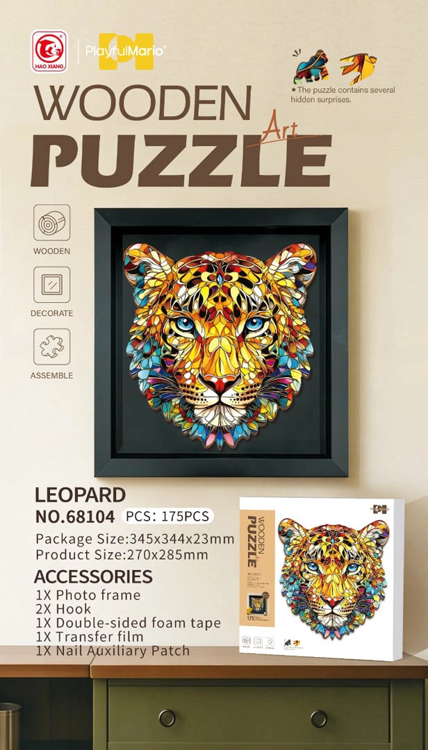 Dřevěné puzzle Tygr 175 dílků