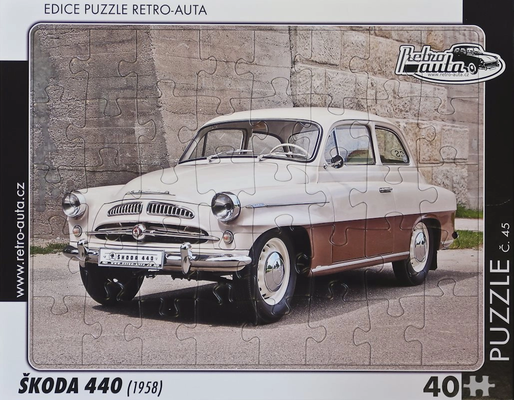 Retro auta puzzle škoda 440 (1958) 40 dílků