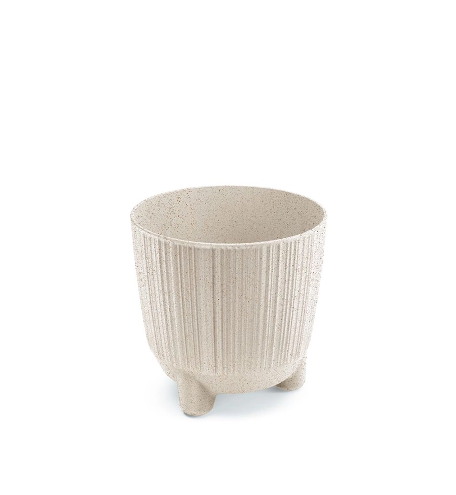 Prosperplast Květináč RYFO N ECO WOOD bílý 12,6cm