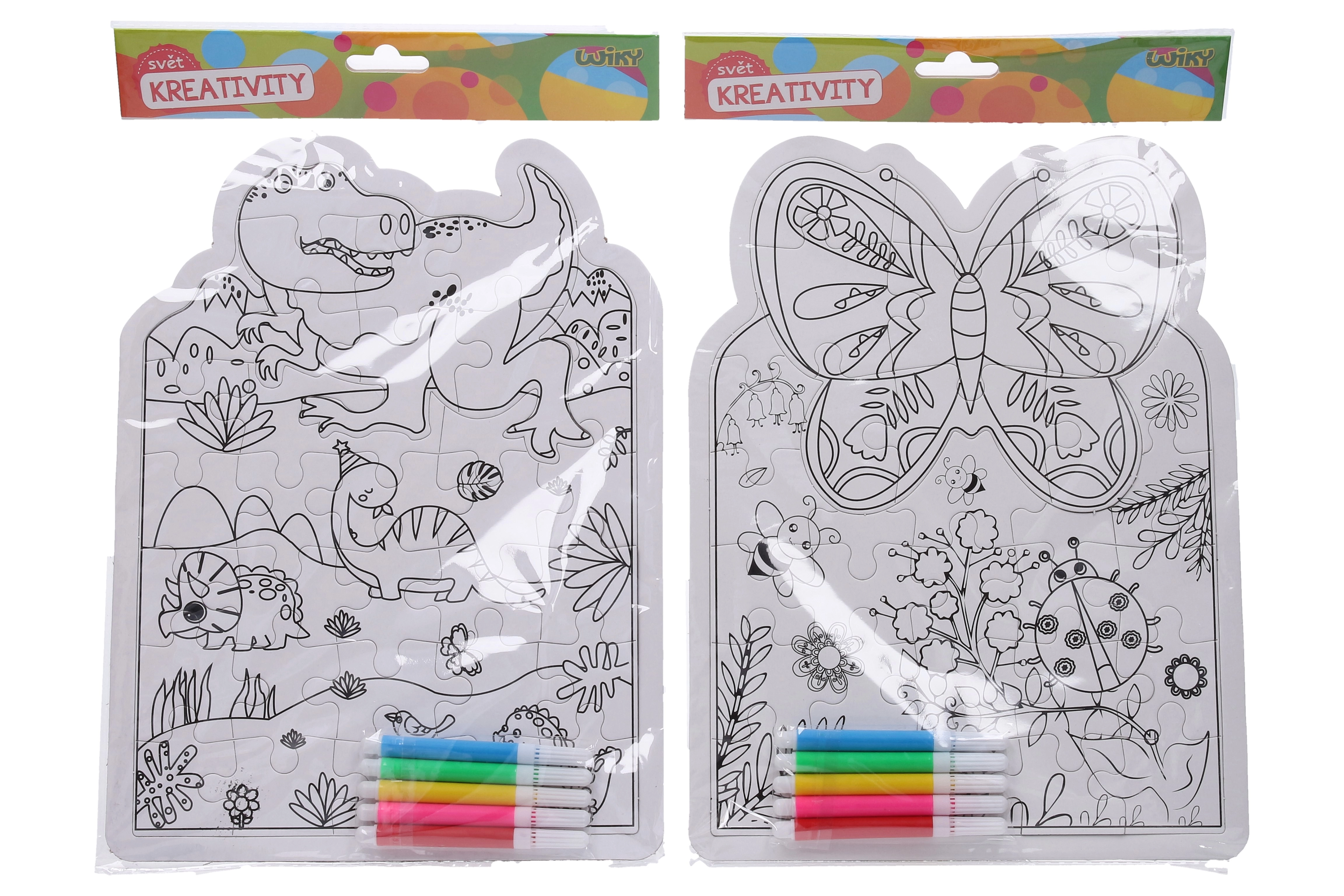 Levně Kreativní set puzzle a fixy