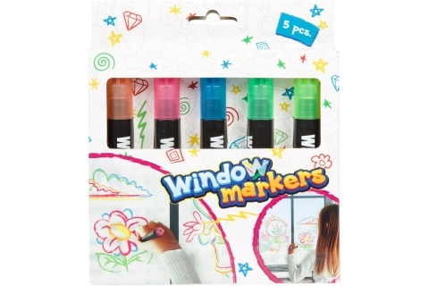 Okenní popisovače 5 barev