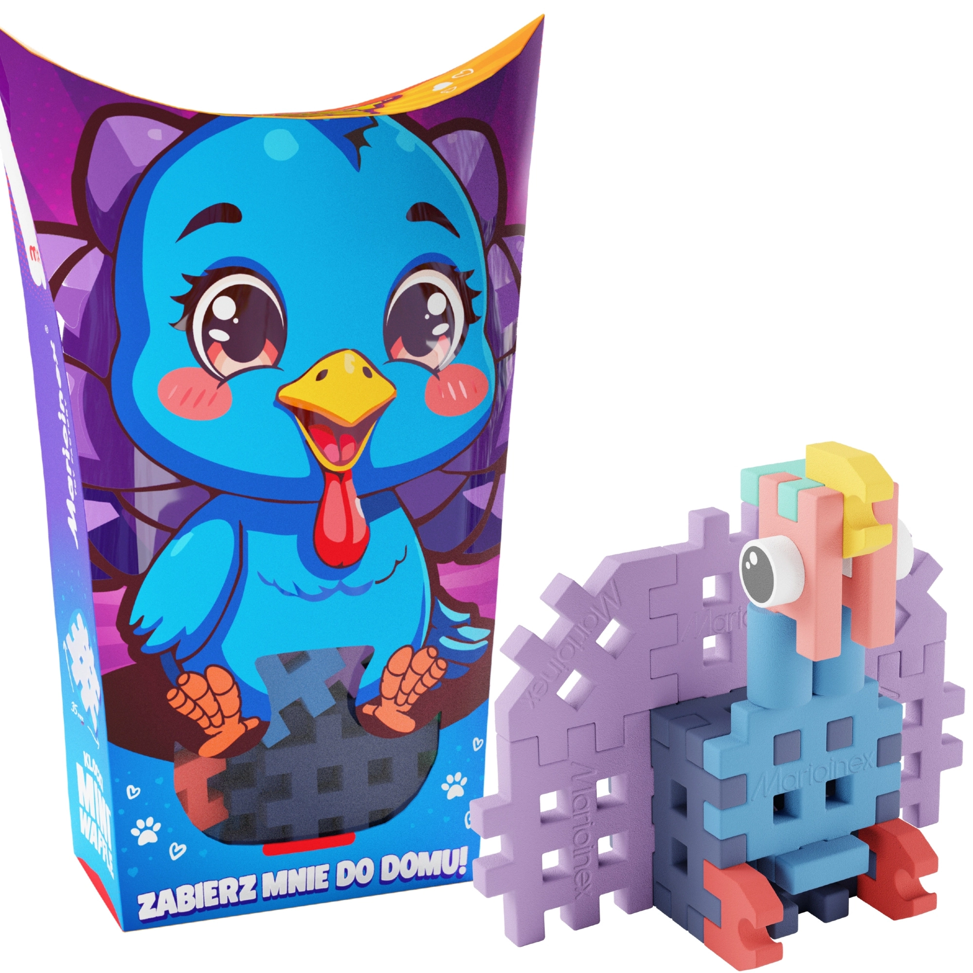 Konstrukční kostky Mini Waffle Pocket Pets krocan