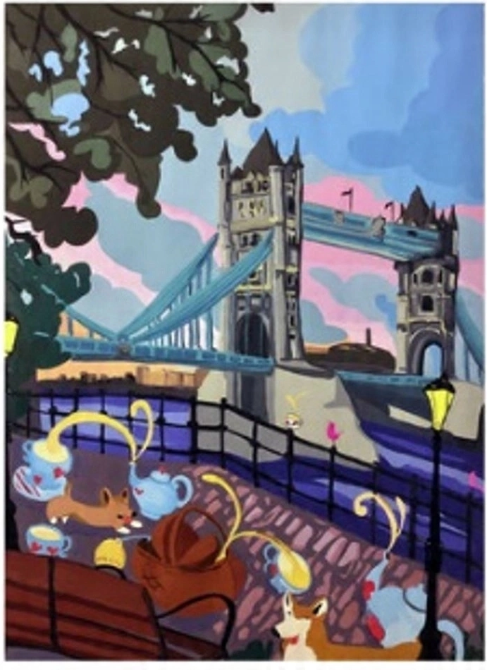 Norimpex Malování podle čísel Tower Bridge 40 × 50 cm