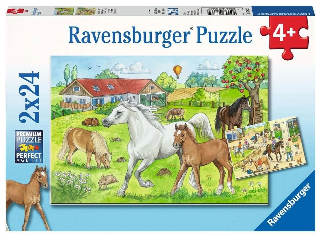 Ravensburger puzzle Ve stájích 2×24 dílků