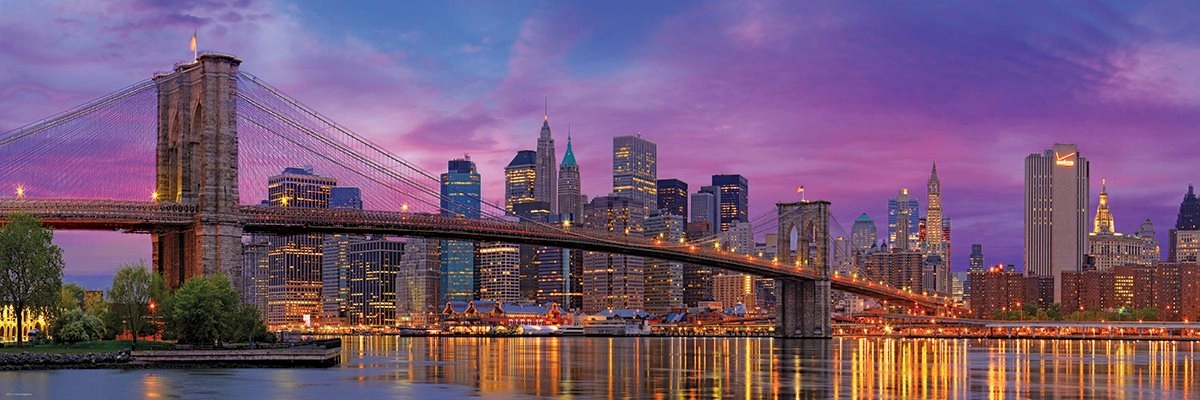 Panoramatické puzzle Brooklynský most New York 1000 dílků