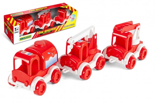 Levně Sada 3 autíček Kid Cars – hasičská záchranná služba