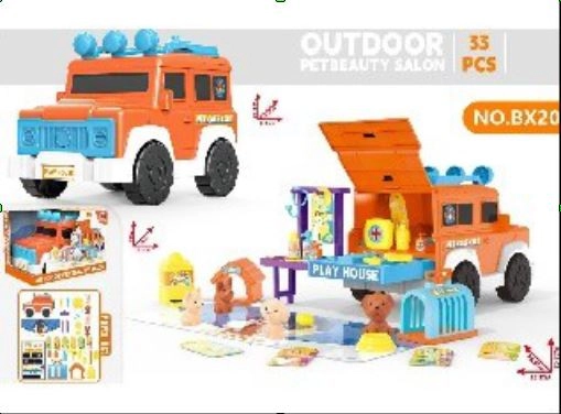 Terénní autíčko groomer se štěňátky