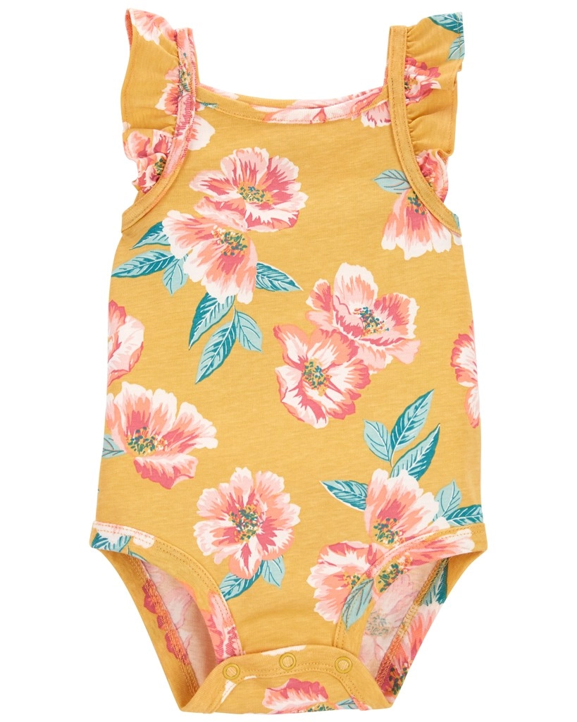 CARTER'S Body na ramínka Pink Flowers holka