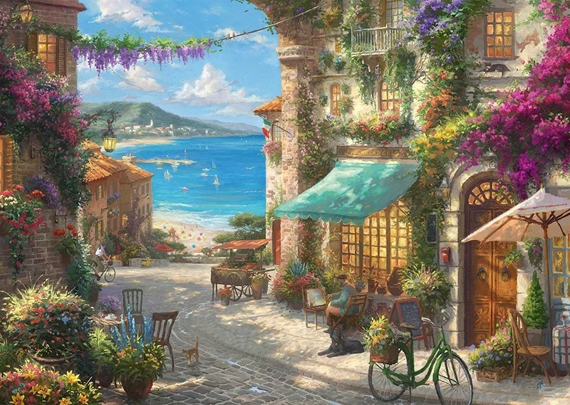Norimpex Malování podle čísel Město u moře 40 × 50 cm