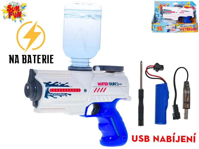 Sun Fun elektrická vodní pistole s dobíjecí baterií 200 ml