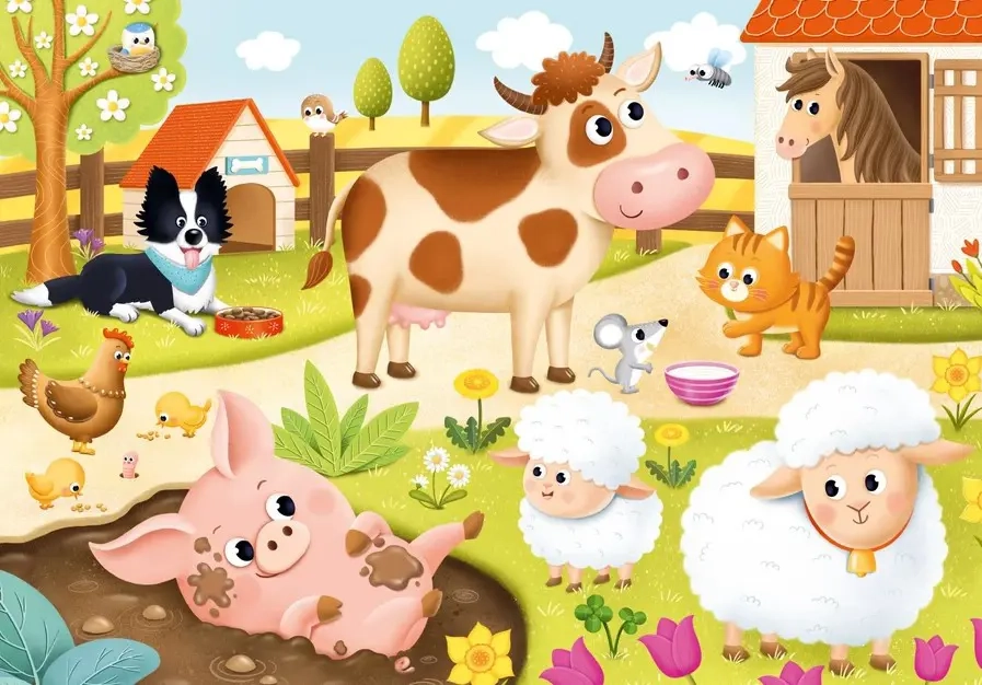 Puzzle Domácí zvířátka XL 15 dílků DINO