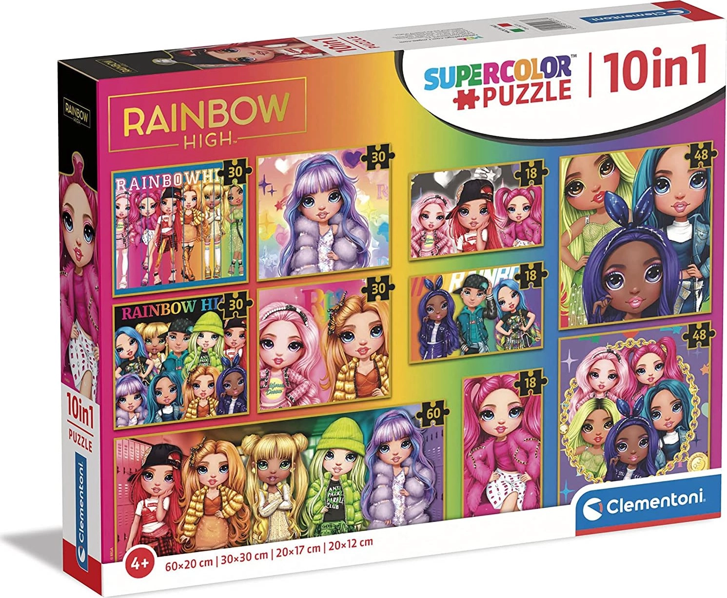 Levně Clementoni puzzle Rainbow High 10 v 1