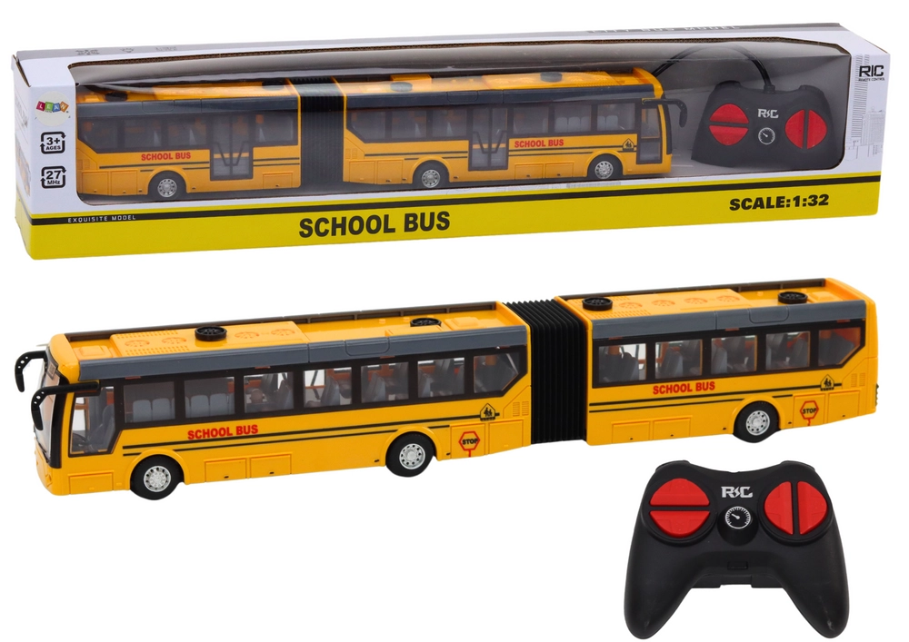 Przegubový RC školní autobus 1:32 žlutý