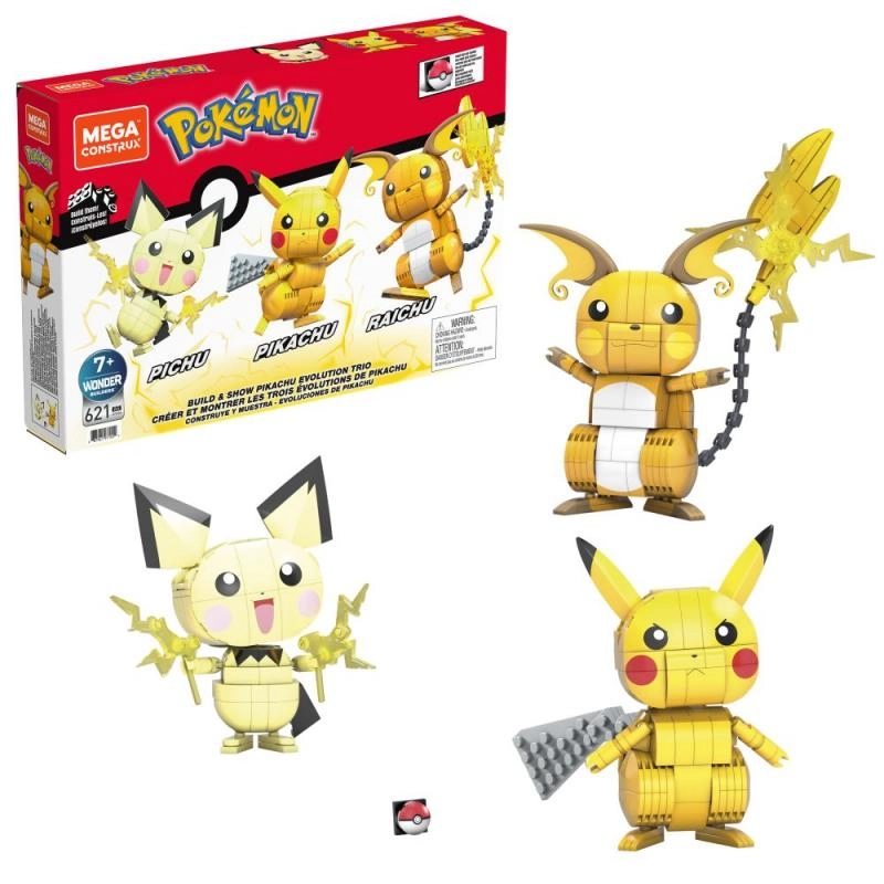 Levně Mega Construx stavebnice POKÉMON: Pikachu a jeho vývojové trio