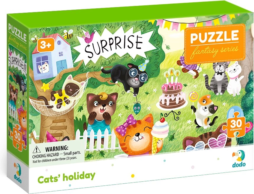 DODO Puzzle Fantasy: Kočičí dovolená 30 dílků