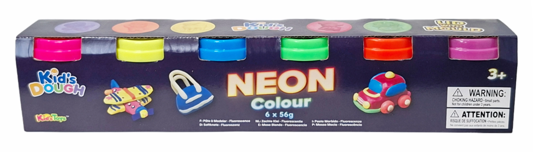 Neonová modelovací hmota – sada 6 barev