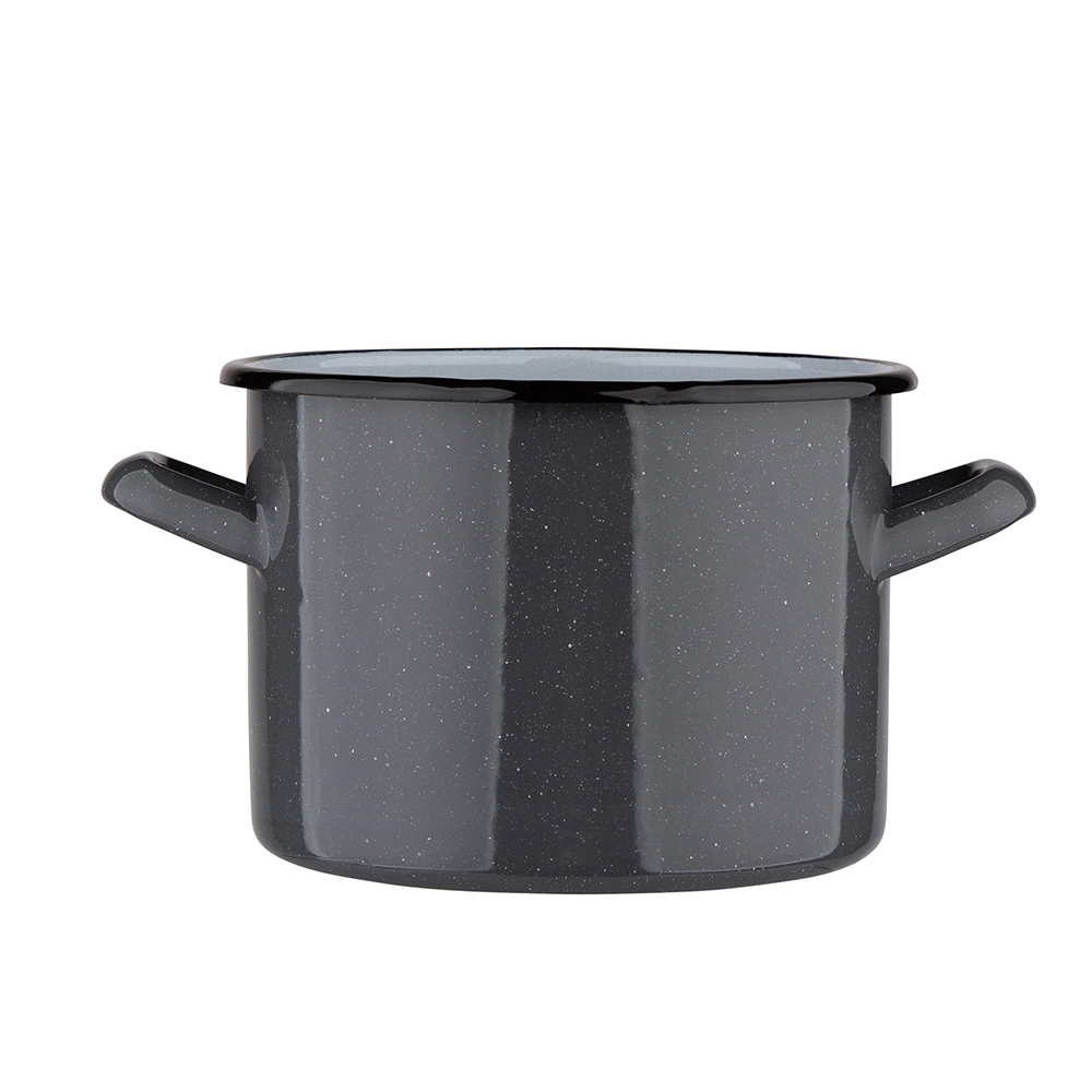 Šedý kropenatý hrnec 2,2 l (16 cm, výška 12 cm)