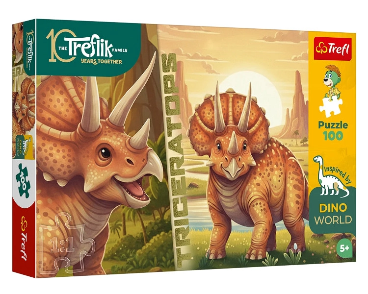 InspiredByDinoWorld puzzle triceratops 100 dílků