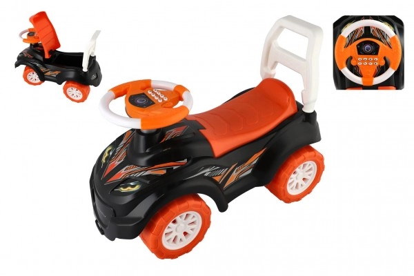 Levně Teddies černo-oranžové plast 66x28cm na baterie se zvukem 31x66x32cm