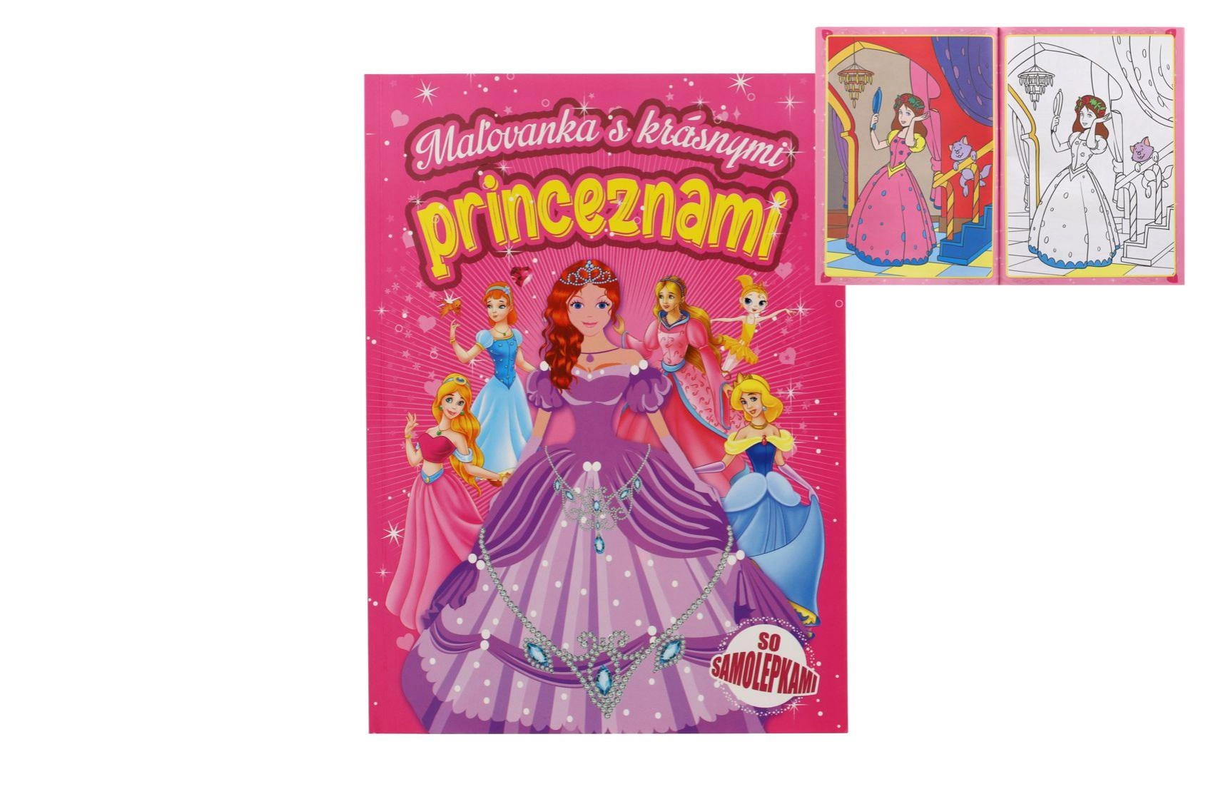 Omalovánky s krásnými princeznami se samolepkami