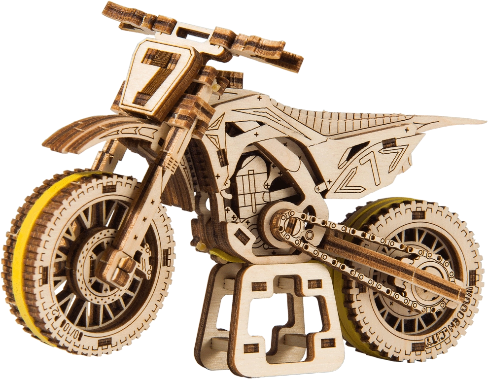WOODEN CITY 3D puzzle Motorka MotoCross 88 ks