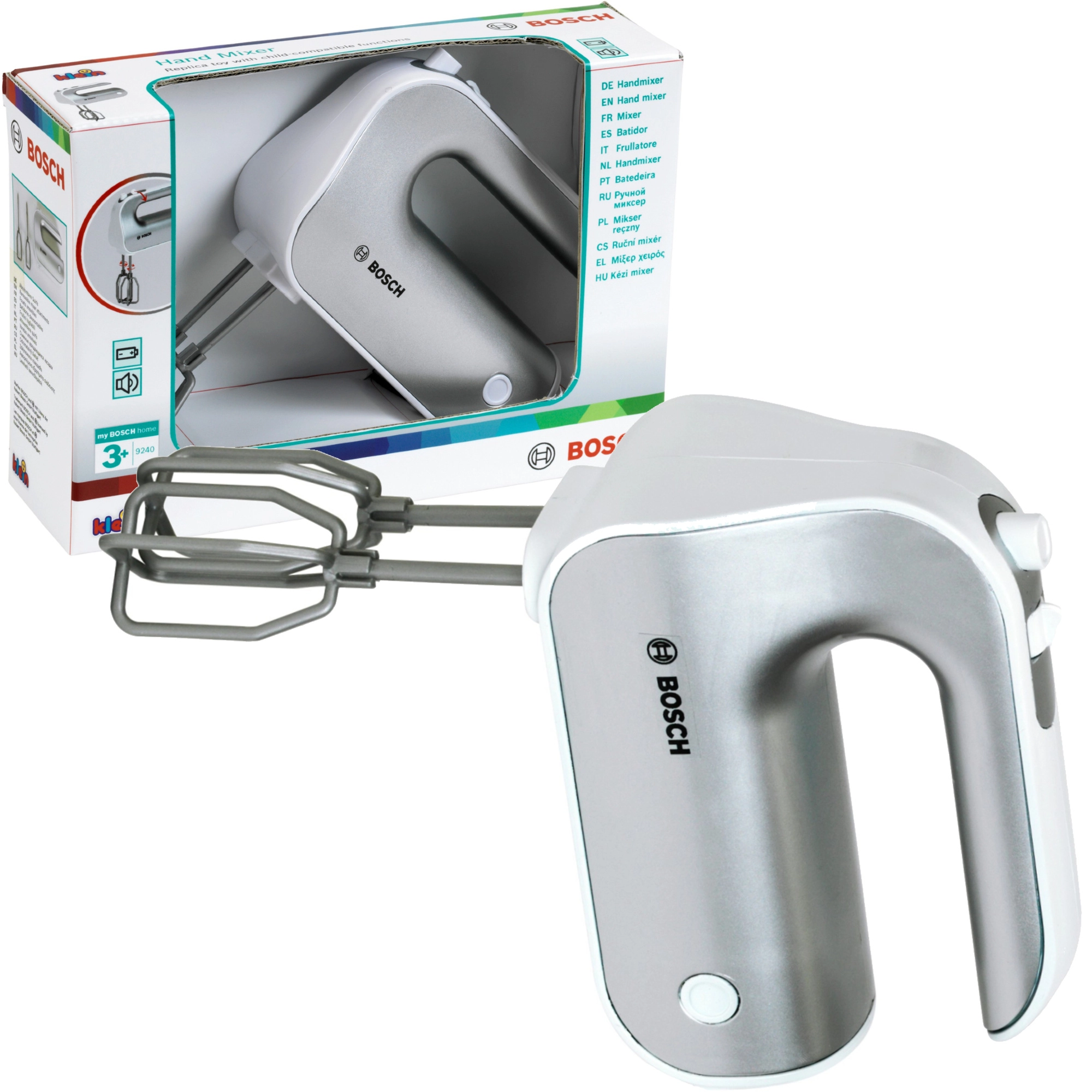 Dětský ruční mixér BOSCH se zvukem – stříbrný