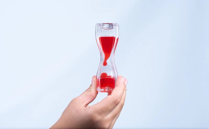 Fidget Blox Vision - barevná láva - červená