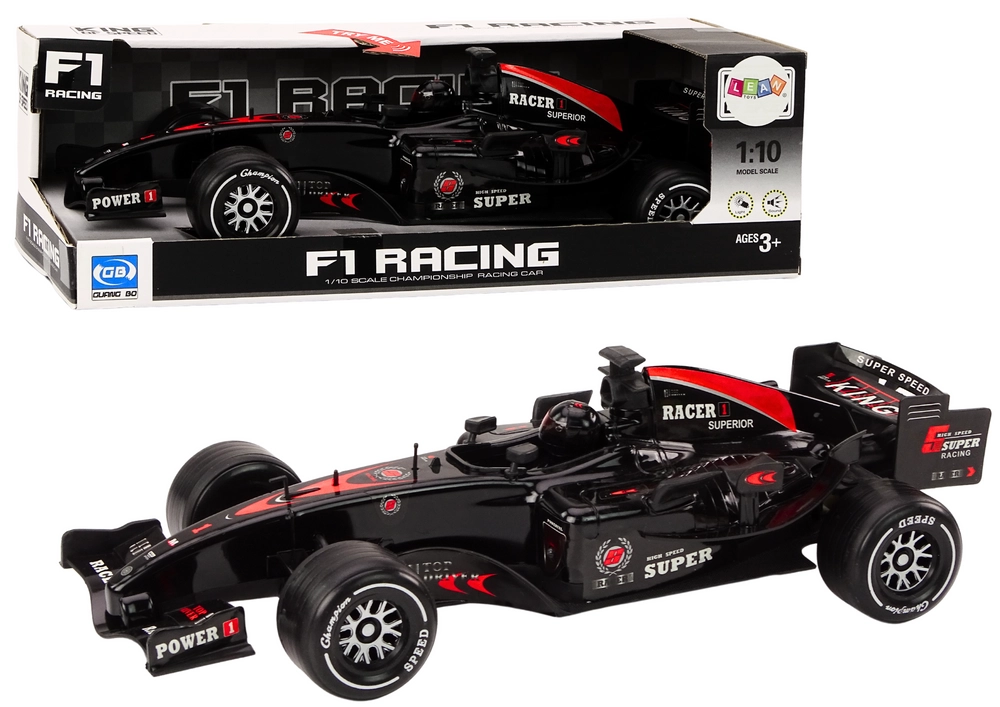 LEAN Toys Závodní sportovní vůz F1 řízený Black Sounds 1:10