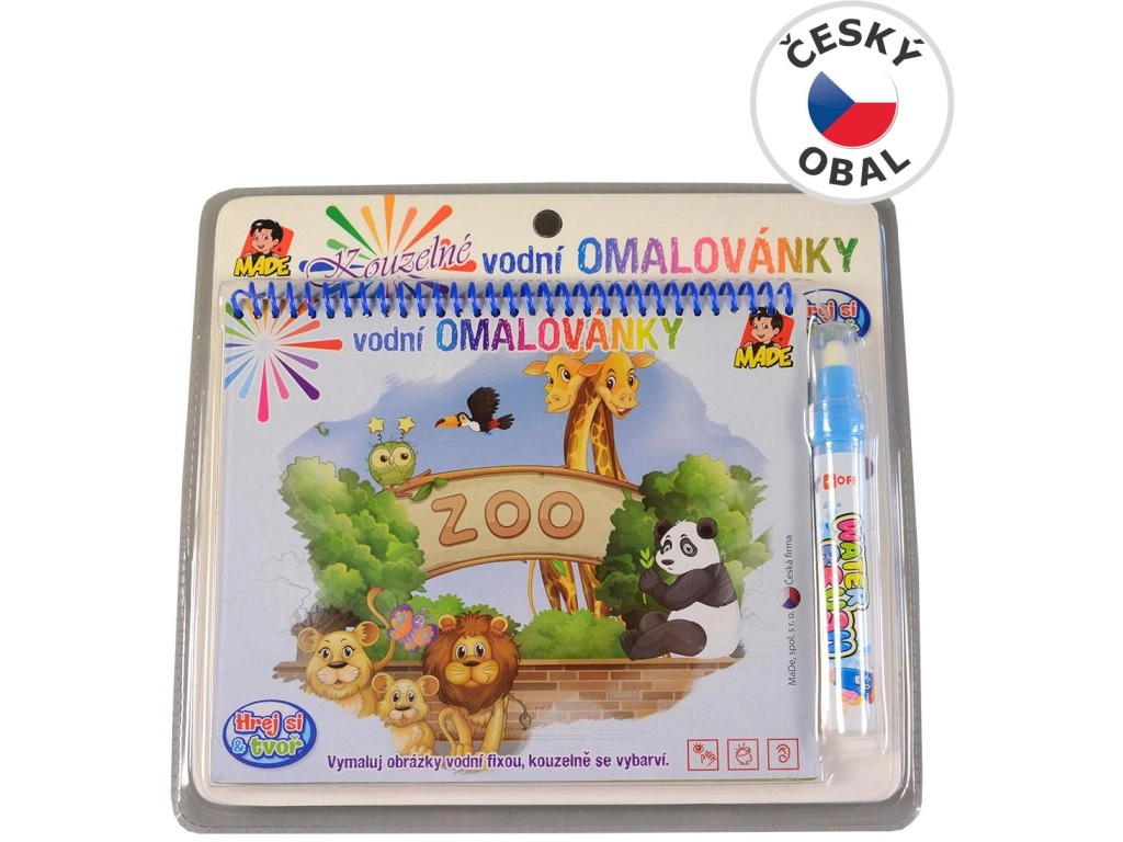 MADE Kouzelné malování vodou ZOO 19cm