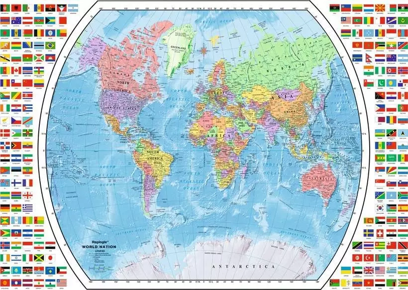 Ravensburger puzzle politická mapa světa 1000 dílků