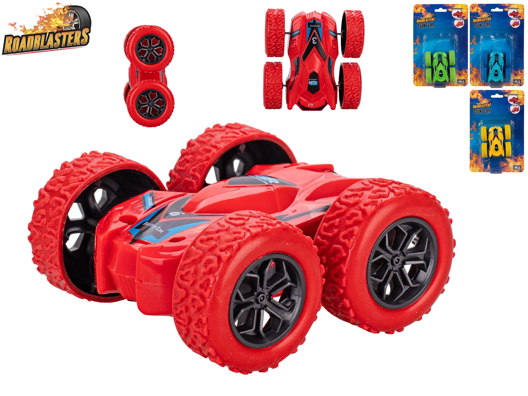 Kaskadérské auto Roadblasters 180° s setrvačníkem 7,5 cm