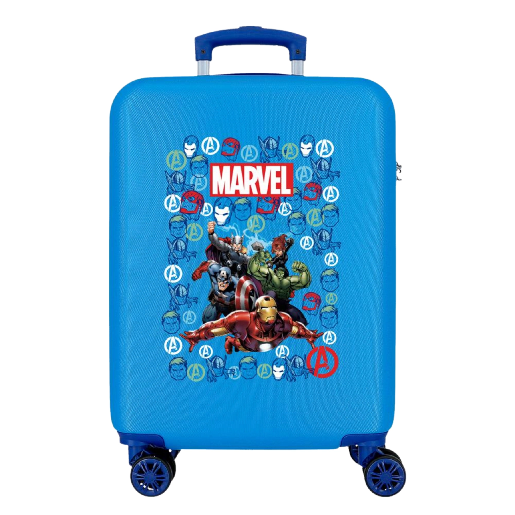 Dětský skořepinový kufr Marvel Avengers Team modrý 55 cm 34 l