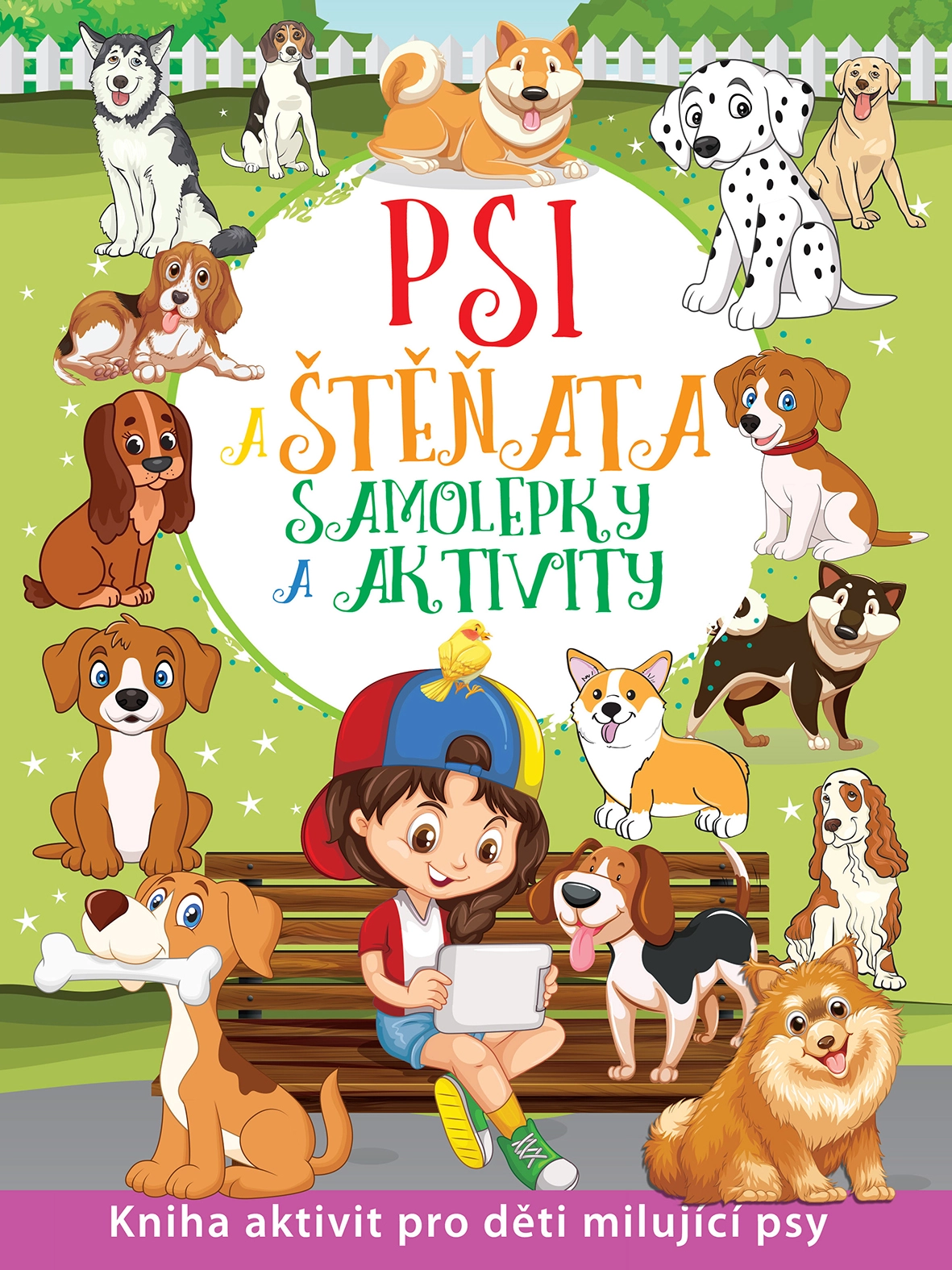 Levně Samolepky a aktivity – psi a štěňata