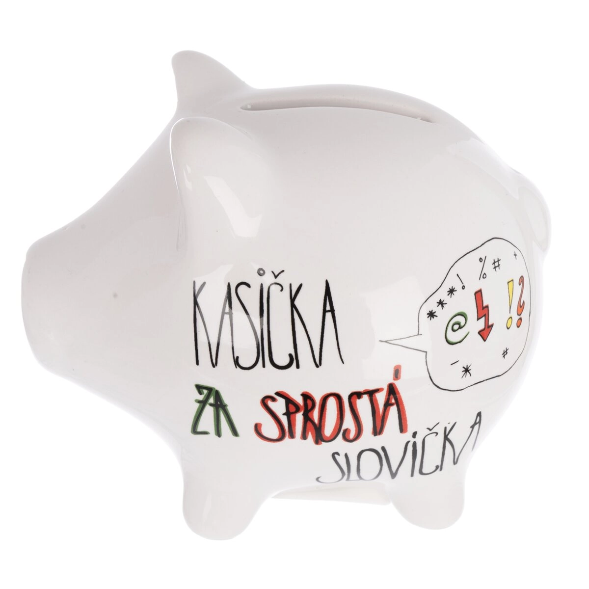 Keramická pokladnička sprostá slovíčka §