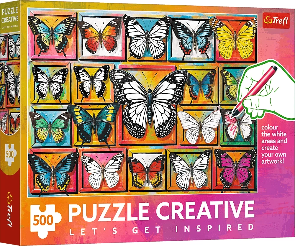 Trefl puzzle Creative sbírka motýlů 500 dílků