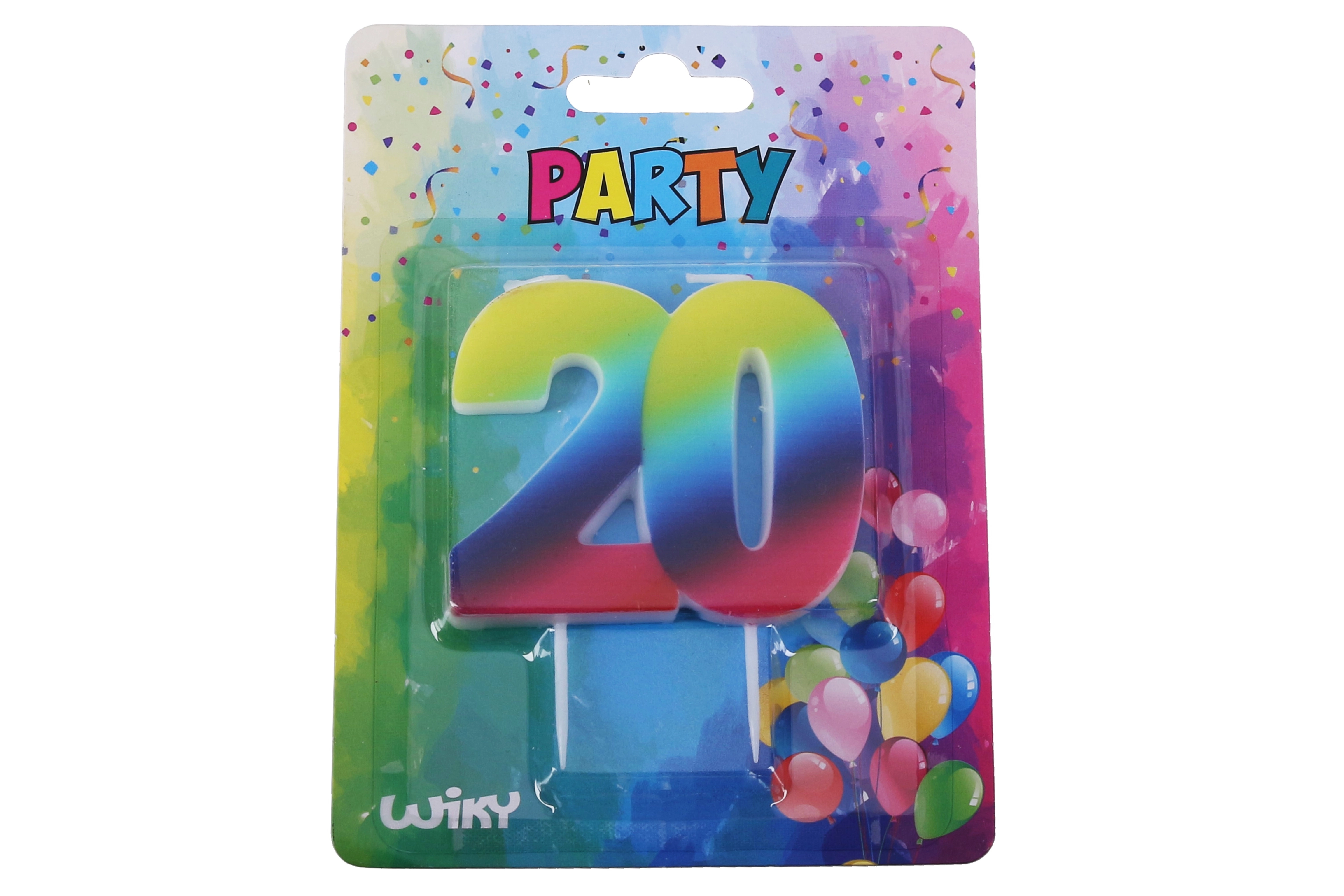 Levně Wiky Párty svíčka číslo 20 Duha