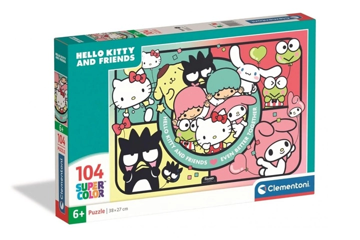 Clementoni puzzle SuperColor Hello Kitty a přátelé 104 dílků