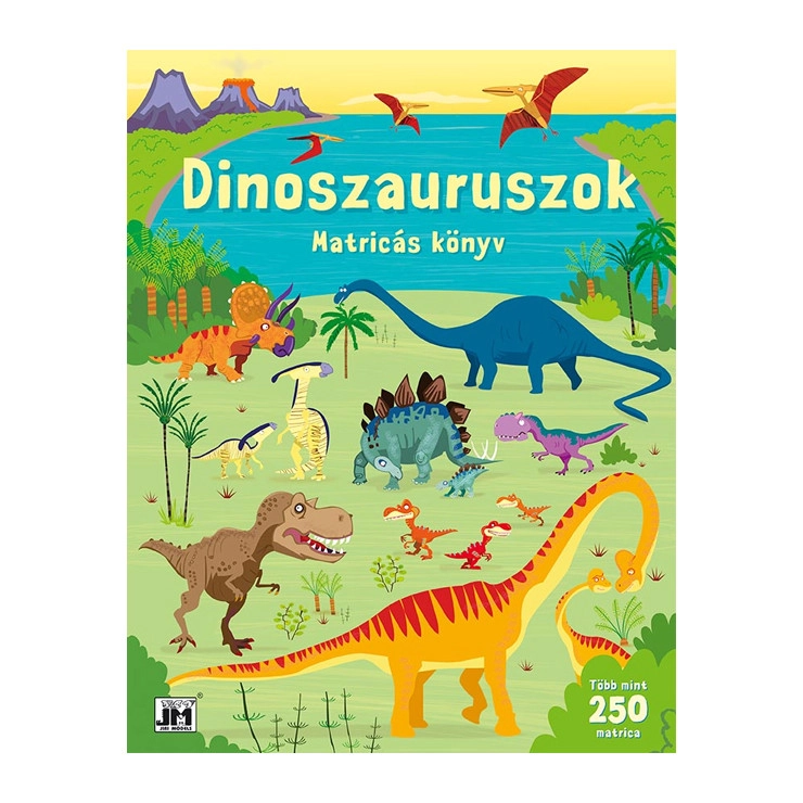 velká samolepková knížka dinosaury – maďarská verze