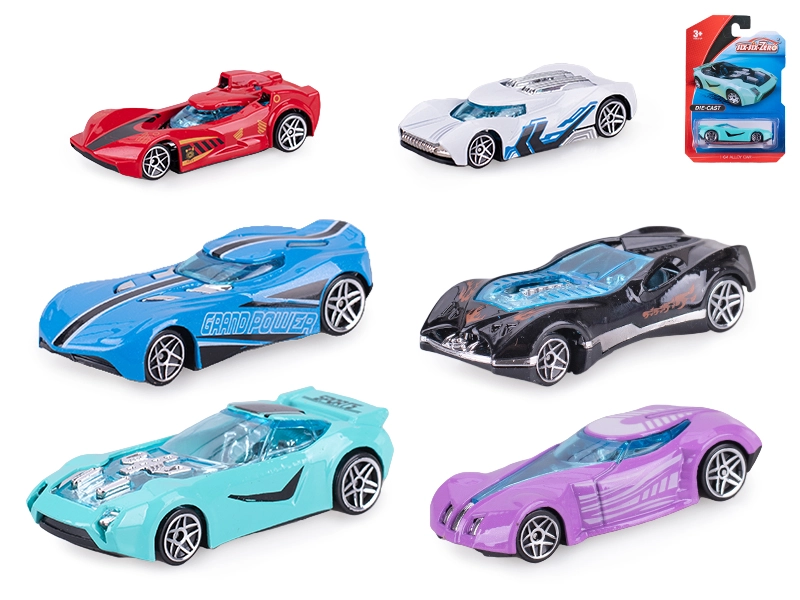 Kovové závodní autíčko 8 cm s volným chodem