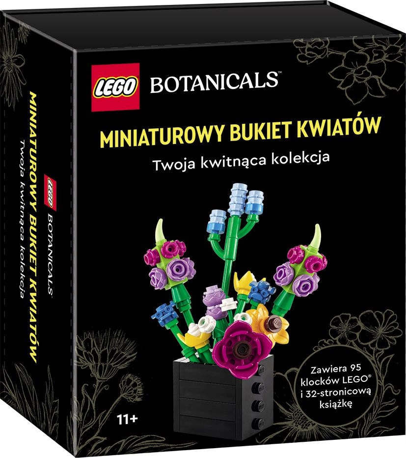 Lego květinový buket – kniha a mini model