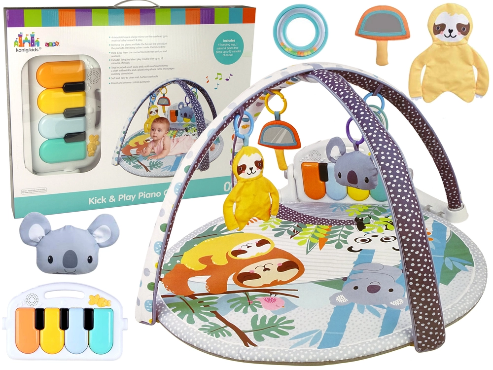 Leantoys Vzdělávací mat koala klavírní melodie přívěsky