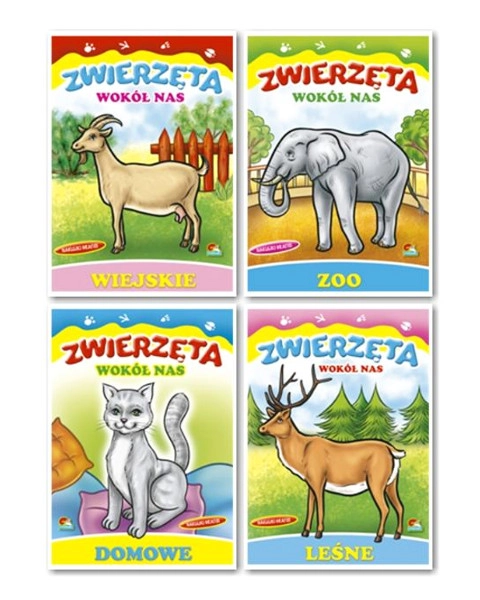 Omalovánka Zvířata kolem nás s nálepkami